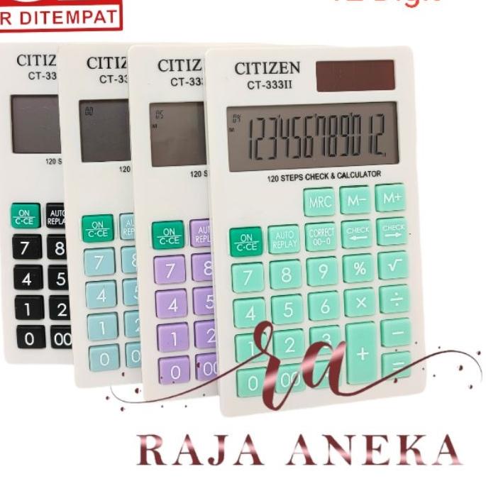 

Model baru - Calculator Citizen CT 333ii ct 333 ii Kalkulator 12 Digit Warna