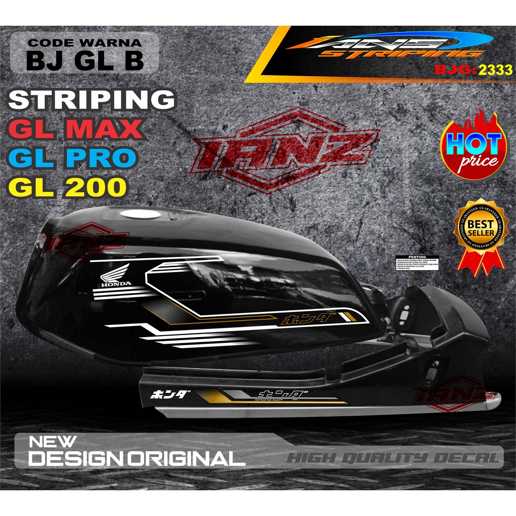 STRIPING COSTUM GL PRO TERBARU / STIKER MOTOR GL TERMURAH / STRIPING MOTOR GL 100 / STIKER MOTOR