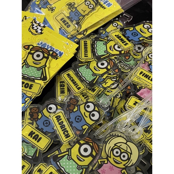 Bagtag Minion Gantungan Tas Anak Custom Lucu