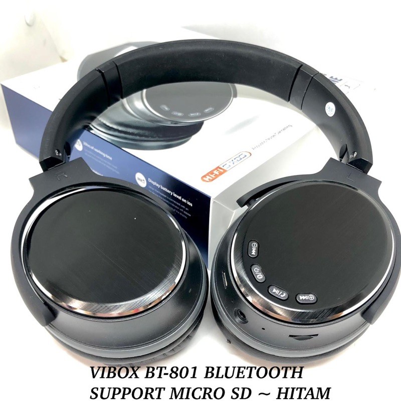 PROMO HEADPHONE VIBOX BT-801 BLUETOOTH BT801 SUPPORT MEMORY CARD MICRO SD