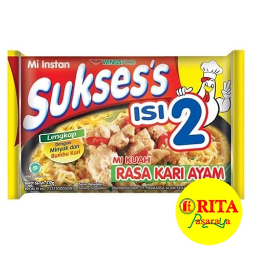 

Suksess Mie Instan Isi 2 Rasa Kari Ayam 112 Gr
