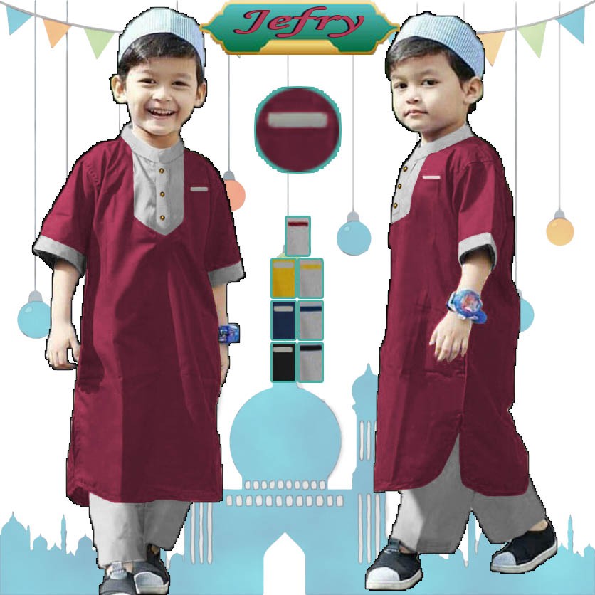 LVB Setelan Koko Anak JEFRY/Baju Setelan Anak Murah/Baju Koko Anak Laki-laki/21143 21146 21149 21151