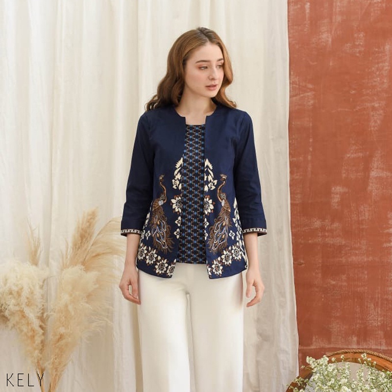 KELY TOP STANDAR / JUMBO / SUPER JUMBO - Atasan Batik Wanita Blouse Wanita