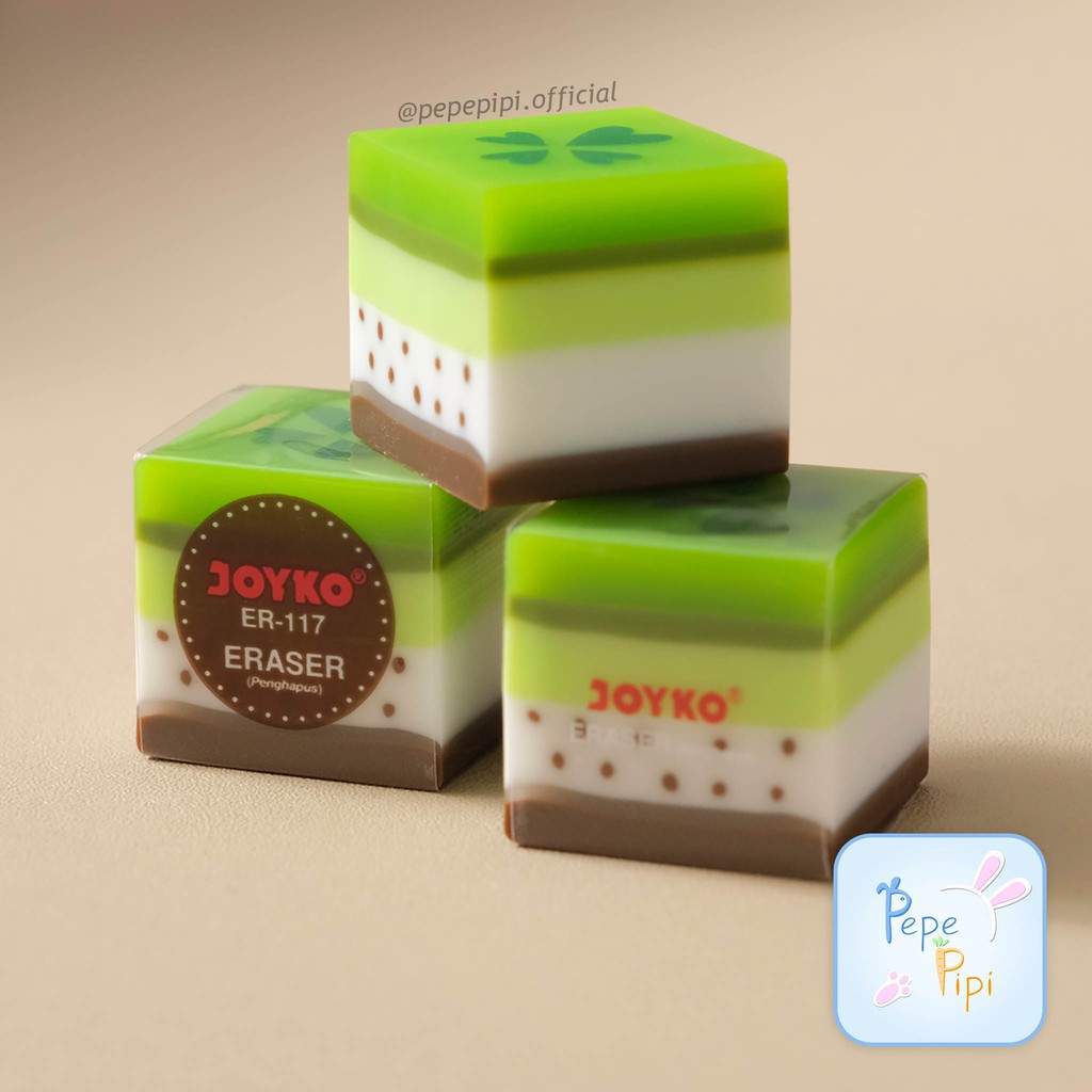 Penghapus Kue Lapis Joyko ER-117 Eraser Karet Setip Hapusan Bentuk Makanan Cake