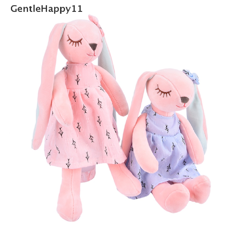 Gentlehappy Mainan Boneka Kelinci Telinga Panjang Bahan Plush Untuk Anak Laki-Laki / Perempuan