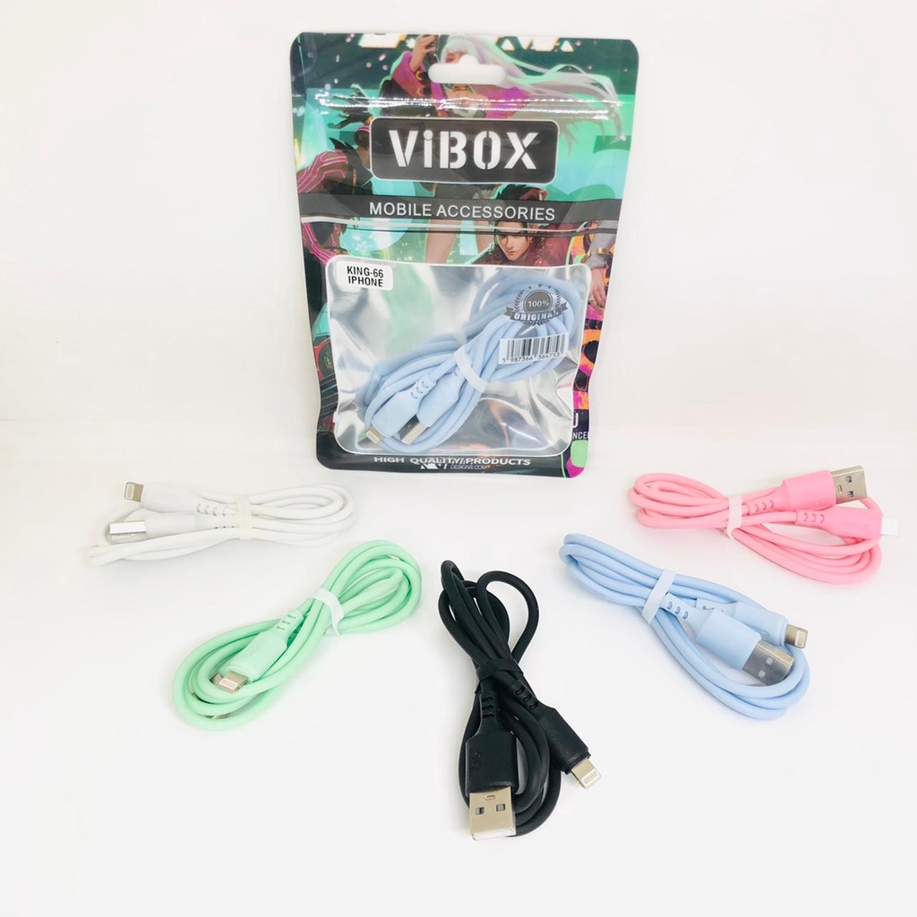 KABEL DATA VIBOX MICRO/TYPE-C/IPHONE 100CM 3A KING-66 SERIES FAST CHARGING 2.4A