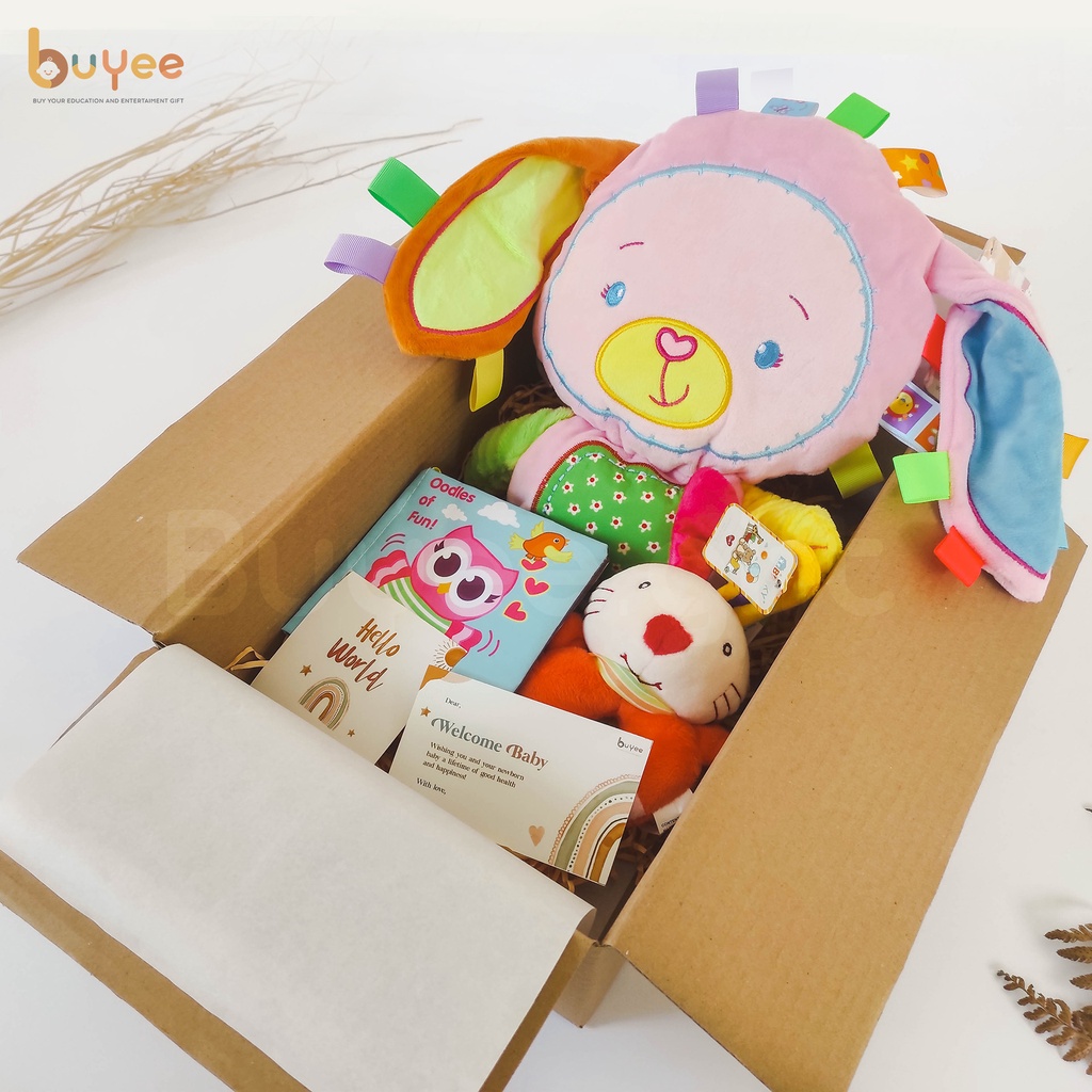 Hampers Boneka Sensory Rattle Toys | Paket Mainan Boneka Sensori Untuk Bayi 3 Bulan+