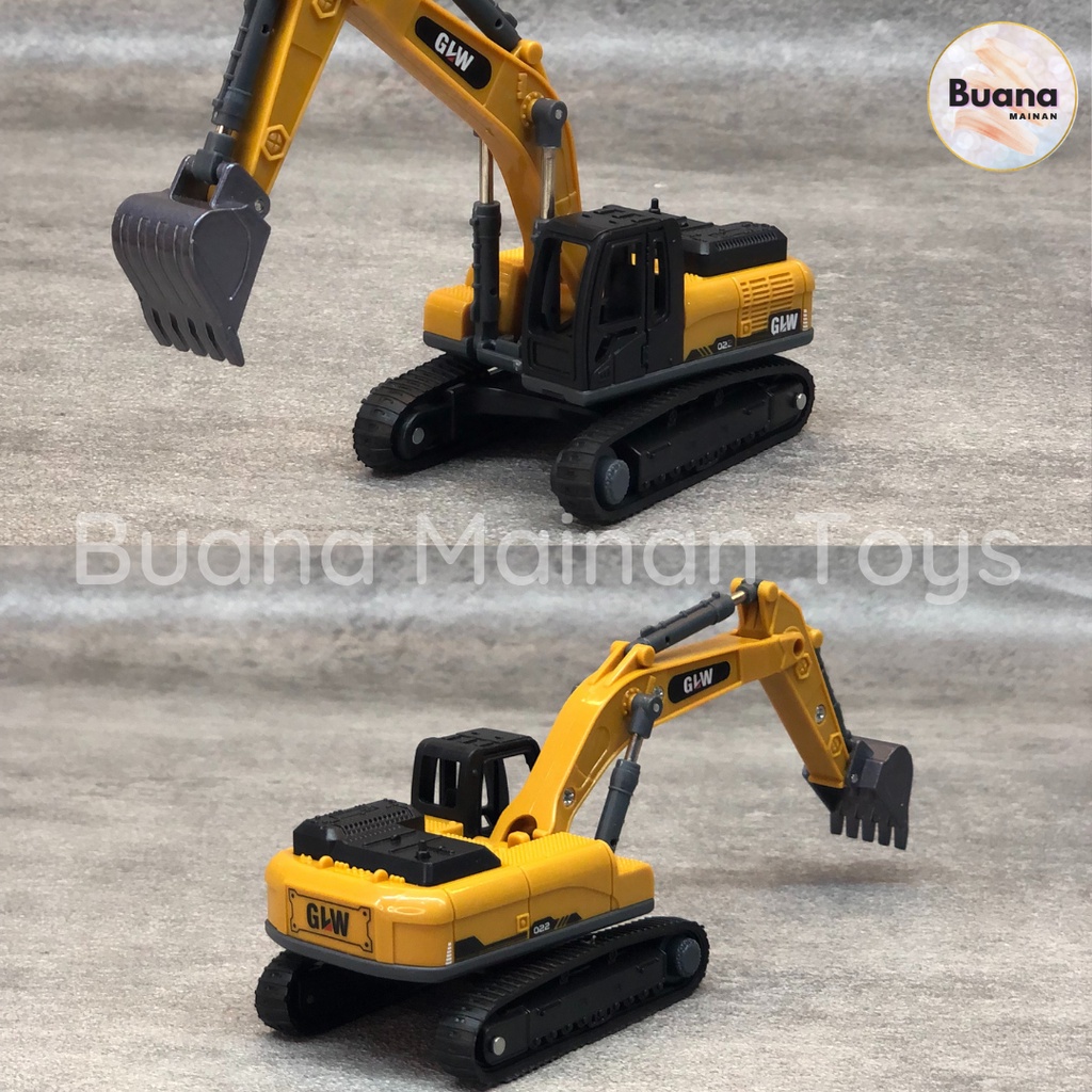 DIECAST KONSTRUKSI ALLOY TRUCK GLW MODEL BULDOSER EXCAVATOR TRUK BEKO