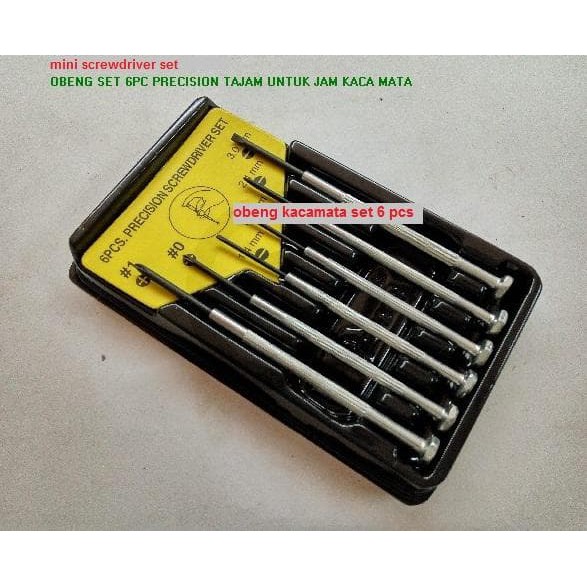 Obeng Jam Set 6 Pcs Mini Screwdriver