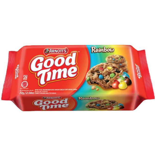 

Good Time Rainbow Choco 72gr - Kukis Dengan Coklat Chips Warna - Warni