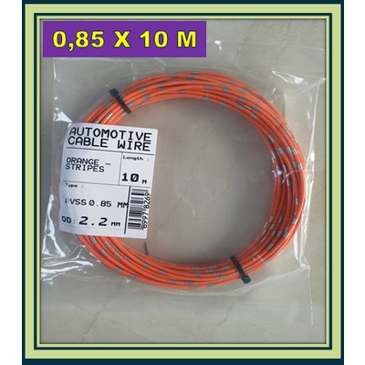 KABEL BINTIK 0.85 MM ORANGE/ KABEL 0,85 MM SERABUT TEMBAGA BODY MOBIL