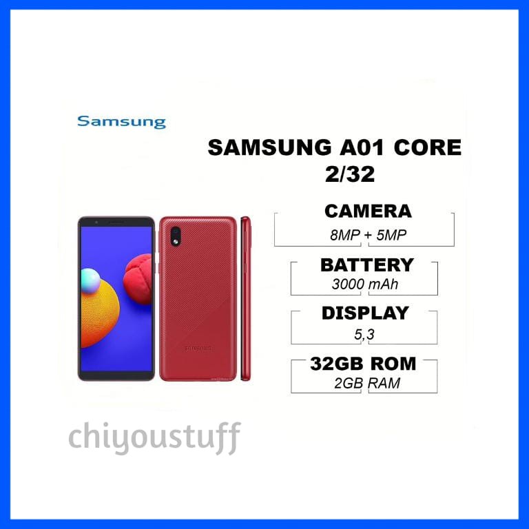 SAMSUNG GALAXY A01 CORE 2/32 2GB RAM 32GB ROM GARANSI RESMI