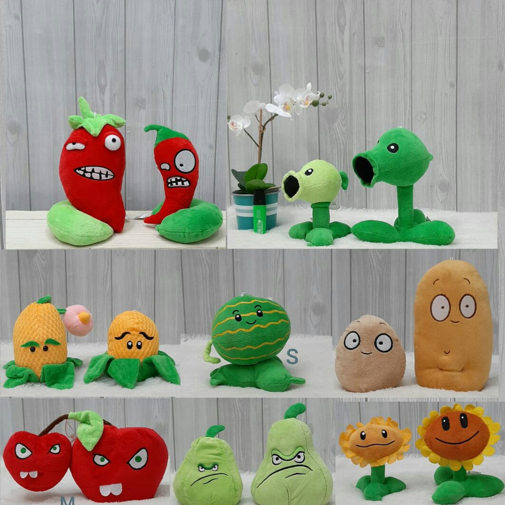 Boneka Plants vs Zombie Size 14cm/S/boneka karakter Game Zombie/Boneka Cabe