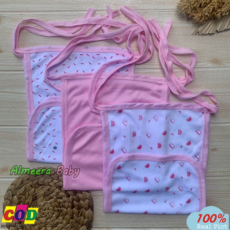 Isi 6 PCS Popok Kain Bayi Baru Lahir Popok Kain Tali Bisa di Cuci Ulang Seri Pink Almeera Baby and Kids