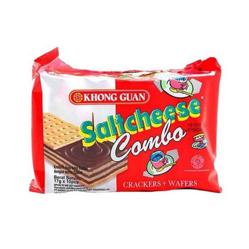 Jual Khong Guan Saltcheese Combo Crackers Wafer 10 X 17 G Indonesiashopee Indonesia 1702