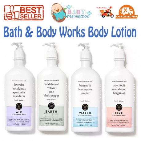 BBW Bath &amp; Body Works Body Lotion Natural Elements Earth Water Air Fire