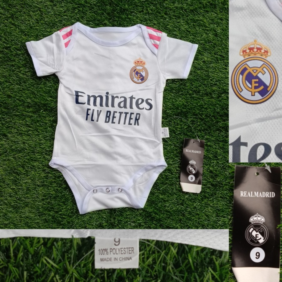 JUMPER BAYI BAJU BOLA BAYI LAKI LAKI REAL MADRID HOME 2021 IMPORT TERBARU KUALITAS JAMINAN TERBAIK