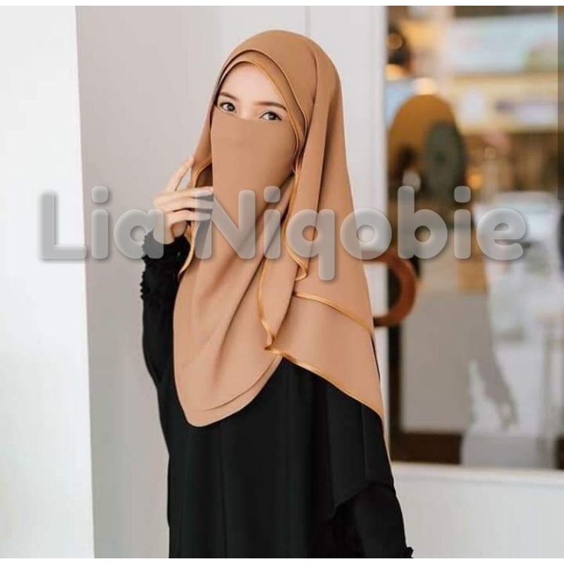 Niqob Veil 2 Layer Coksu - ORI Lia Niqobie