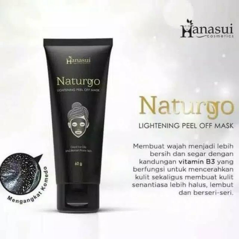 MASKER HANASUI NATURGO PEEL OFF BLACK MASK TUBE