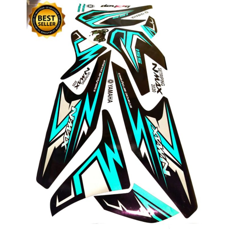 Stiker Motor Striping Sticker semi Full New Nmax 155 2020 grafis warna variasi tosca merah biru