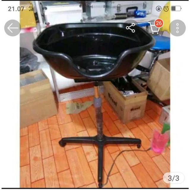 Wasbak portable tiang / Bak keramas salon