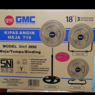 Kipas Angin Besi GMC 719 3in1 Fan 18 inch Metal SNI  