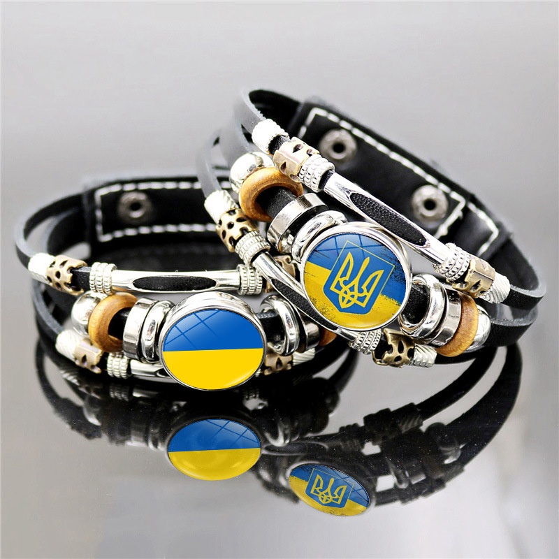 Perhiasan Gelang Tangan Desain Bunga Matahari Gaya Ukrainian Untuk Pria Dan Wanita