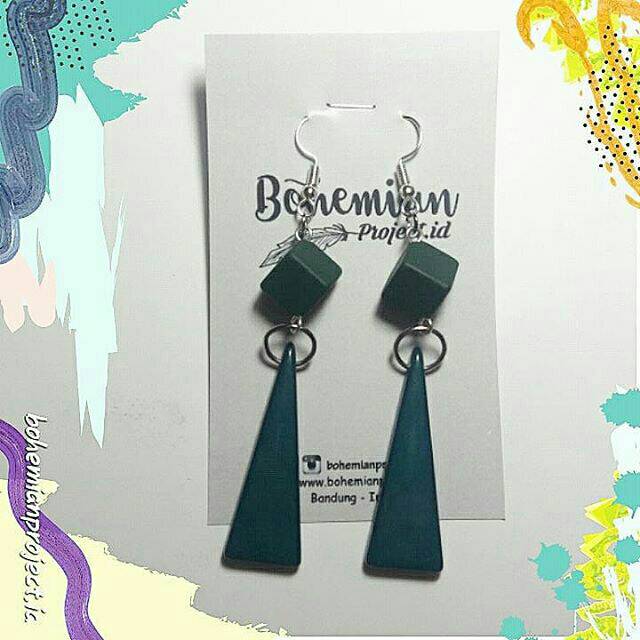 Anting dop warna soft pastel