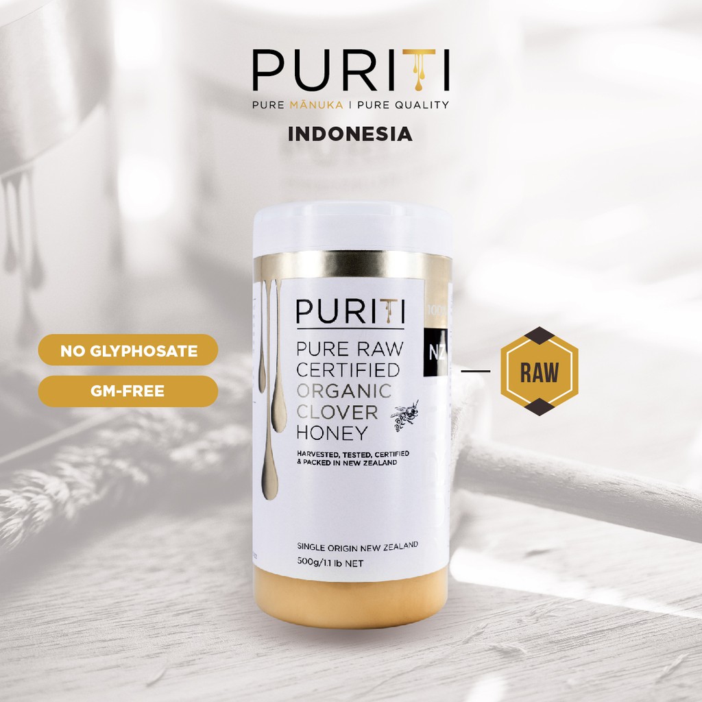

Puriti Honey Pure Raw Certified Organic Clover Honey