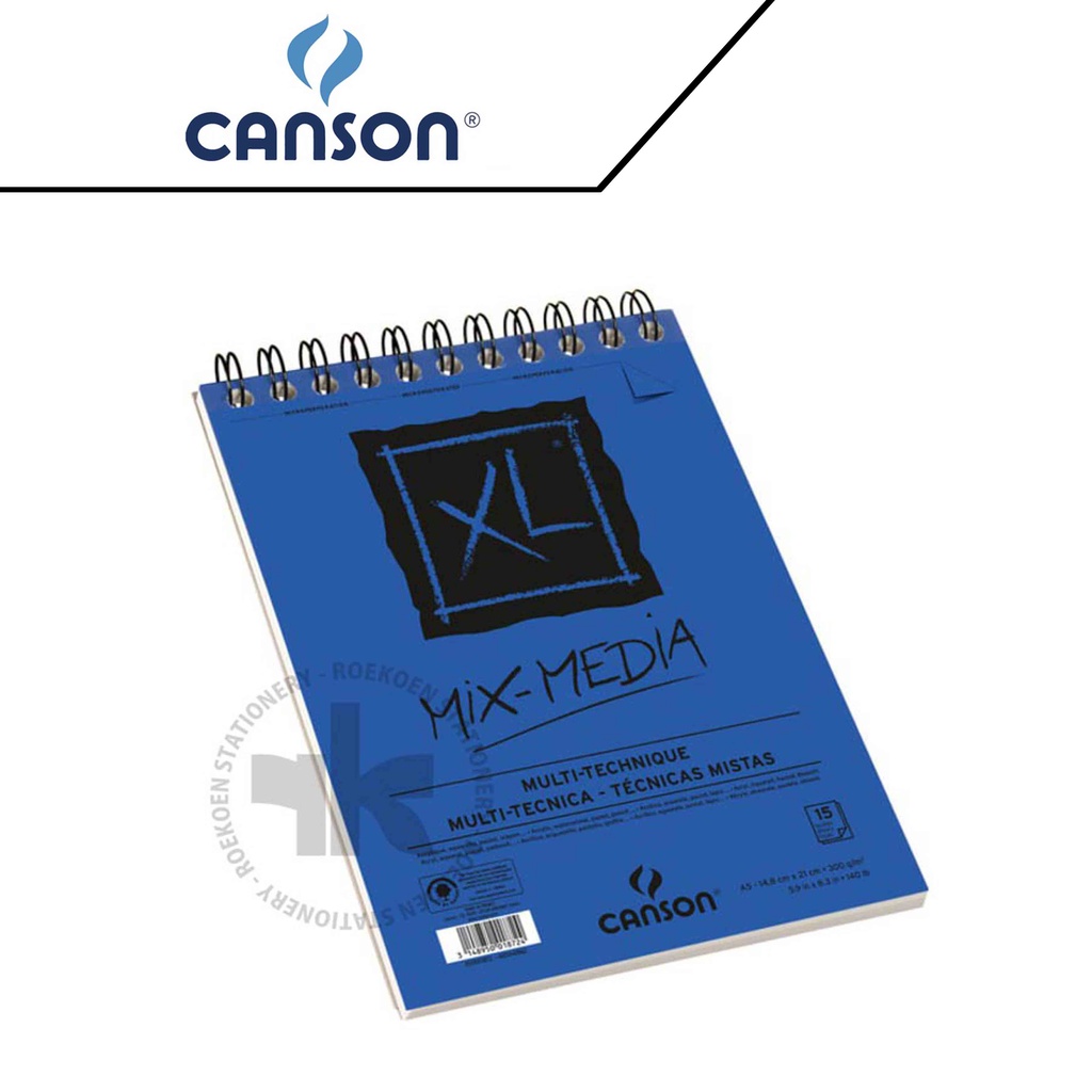 

Canson XL Mix Media Kertas Gambar A5 Universal 300gsm (15 Sheets) 200001872