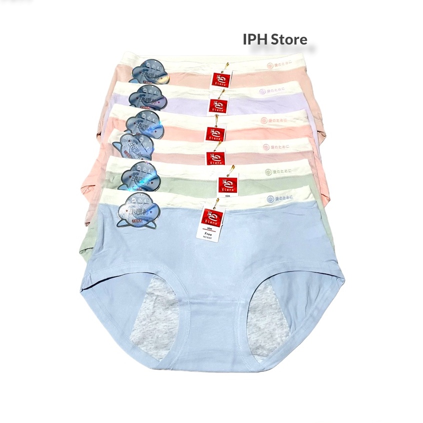 Celana Dalam / Underwear Menstruasi Wanita Elena 9397 (Tinggi 23cm, Lebar Pinggang 29cm, Lingkar Pinggang 58cm, Bahan Katun, Midi)