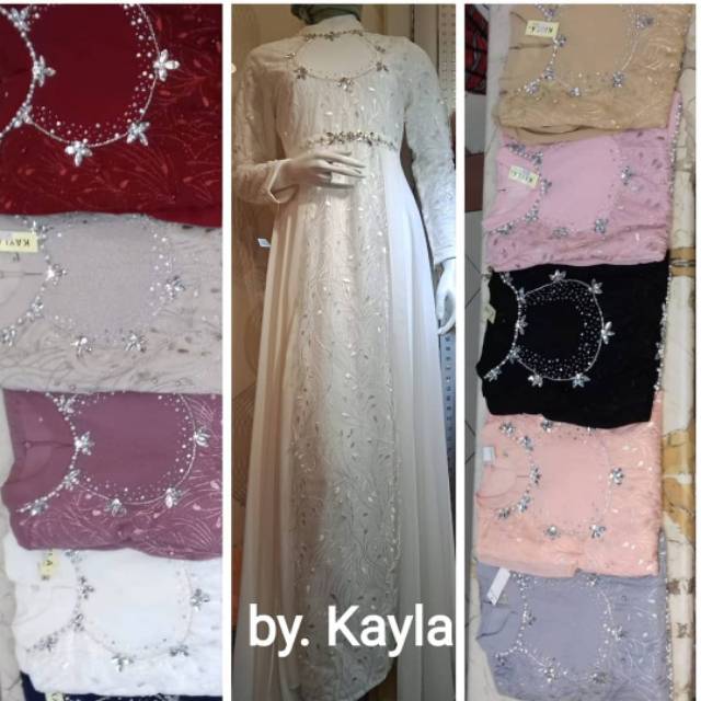 Gamis ceruti tule MEWAH