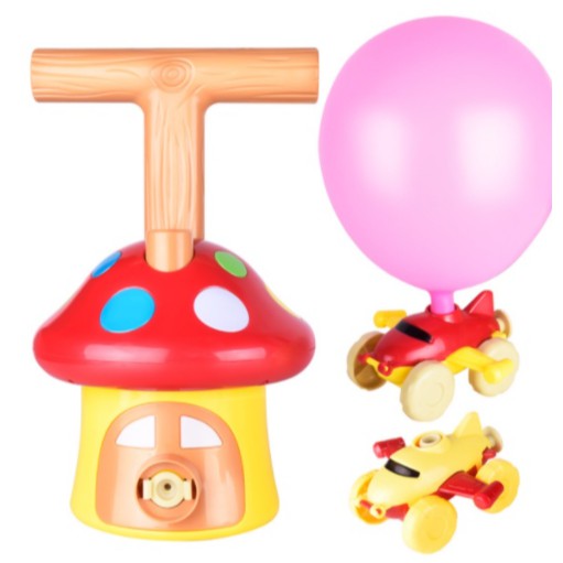 J3 - Mainan Pompa Balon Tiup Mini Bahan Plastik motif jamur toy ballon