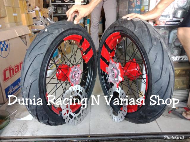 Paketan Velg Supermoto Honda CRF 150 ring 17 Paket Ban Tubles tromol CRF sama piringan PNP