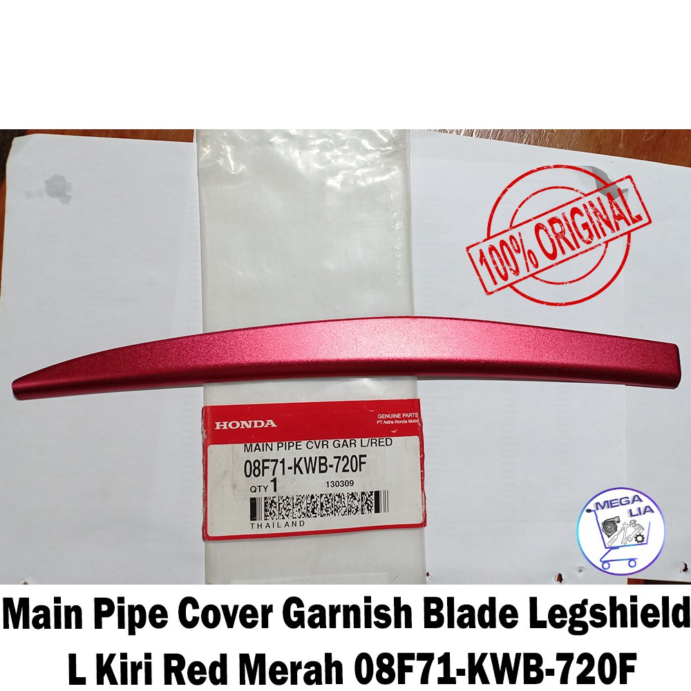 Main Pipe Cover Garnish Blade Legshield Cover L Kiri Red Merah 08F71-KWB-720F