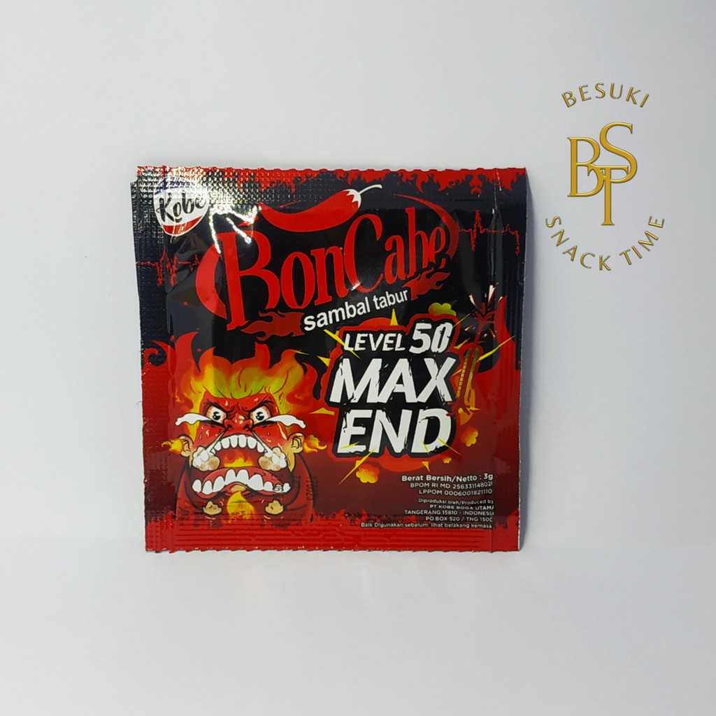 

BonCabe Sambal Tabur Level 50 Max End Ekstra Pedas Spicy 3gr