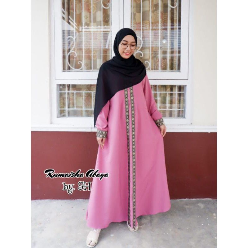 TERLARIS DRESS GAMIS ABAYA RUMAISHA GAMIS SYAR'I  ORI SADA HIJAB SIZE S - XL