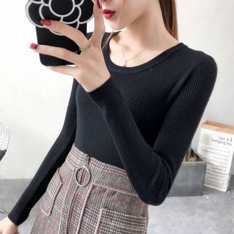 Blouse rajut wanita import hongkong atasan wanita rajut import hk
