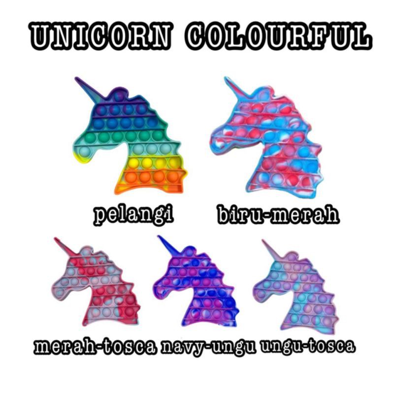 Pop It Fidget Toys Mainan Gelembung // Pop It Rainbow-4