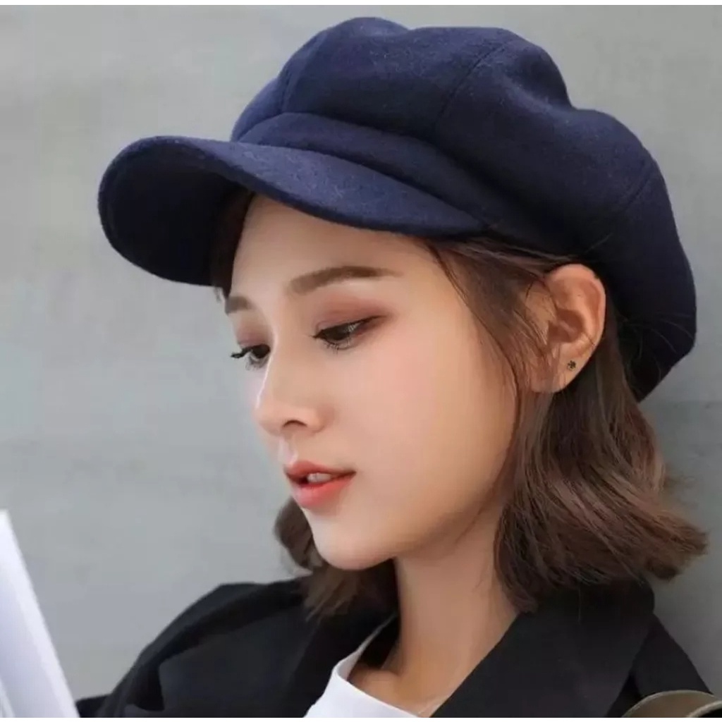 Topi Apollo Dewasa Wanita Korean / Pet Cap Hat Casual Trendy Stylish