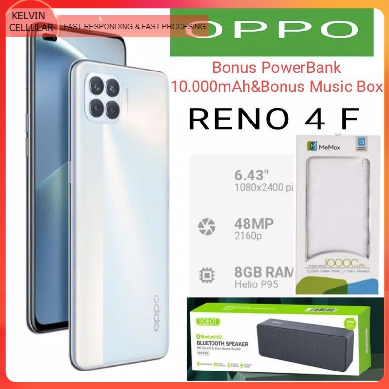 Oppo Reno 4 F 8/128GB  Garansi resmi/oppo reno4/oppo reno/hp oppo reno4/reno4/oppo/hp oppo