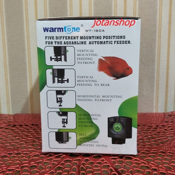 WARMTONE auto feeder fish food timer automatic pemberi makan ikan otomatis