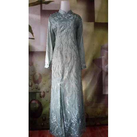 gaun hijau mint