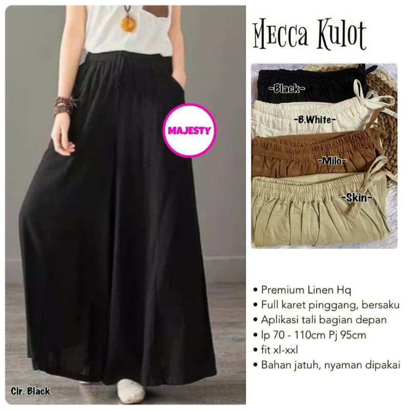 Trivia cullote / summer kulot Linen rami premium HQ jumbo ( bahan linen)