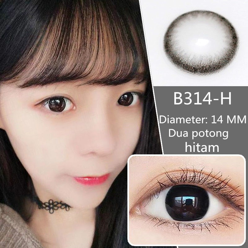 （COD）Minus 1.00-minus 4.50 color lens, kadar air 38%, diameter 14-14.5MM softlensmurah