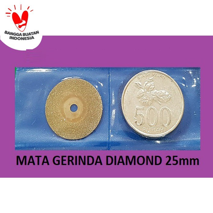 Mata Gerinda Diamond 25mm Mesin Bor Potong Mini Tuner Grinder Cutting