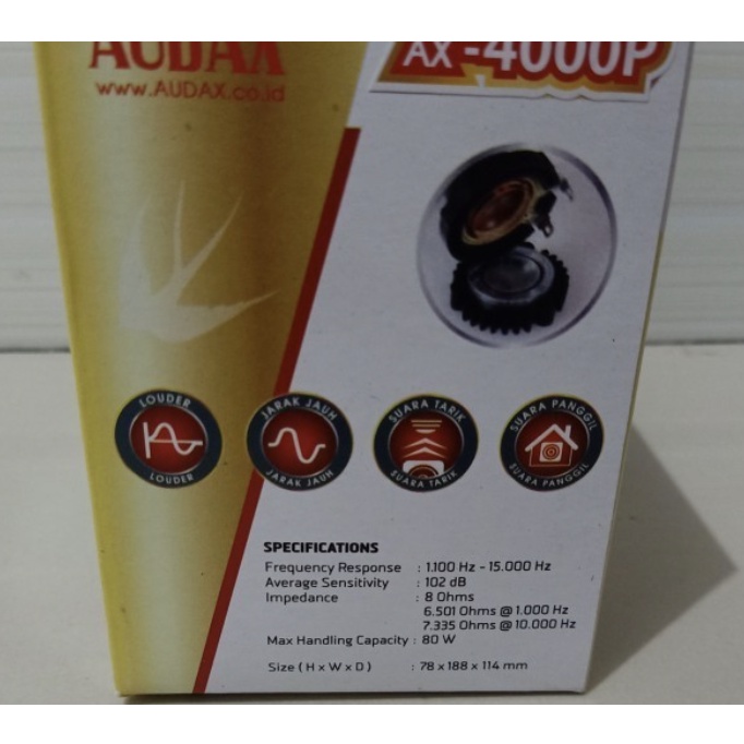 Tweeter Panggil Walet AUDAX AX 4000P / AX4000P / AX4000 P ORIGINAL