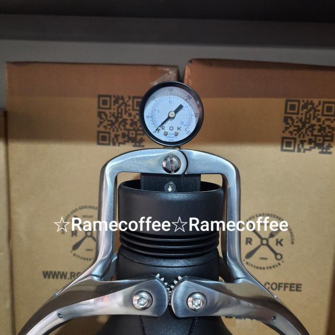 Rok Presso Gc Black Pro Manometer Manual Espresso Coffee Maker V3Crlcmyk5