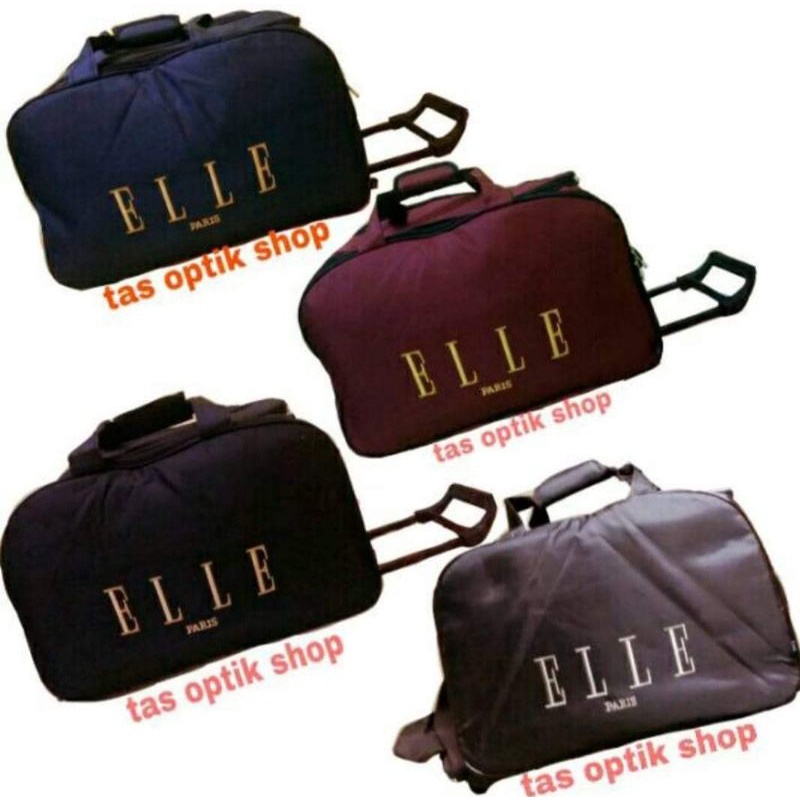Tas pakaian trolly merek elle Tas travel bag pria & wanita