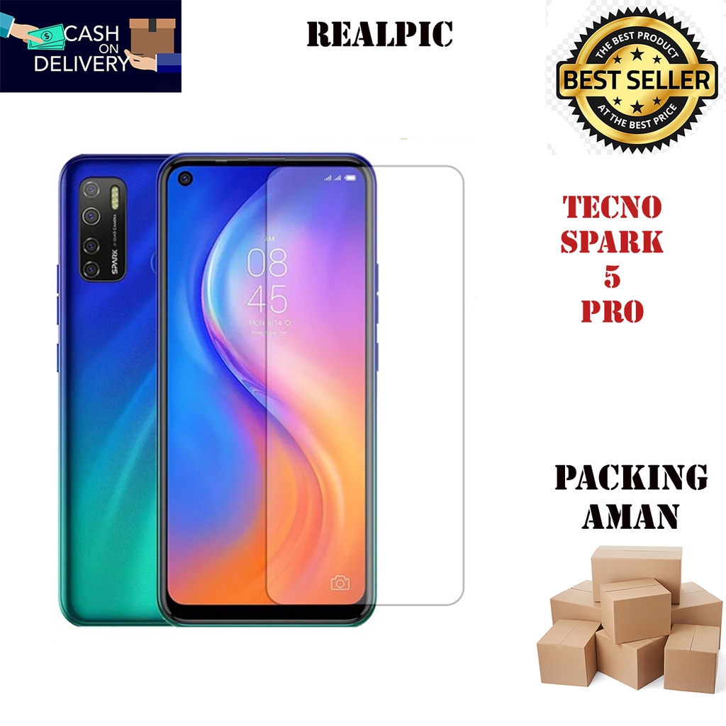 Tempered Glass Tecno Spark 5 Pro Screen Protector Anti Gores